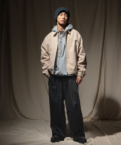 niko and...(ニコアンド)の「ワイドタックジップポケパンツ(その他パンツ・メンズ・ブラック/スモーク・LARGE/MEDIUM)」の10枚目の写真