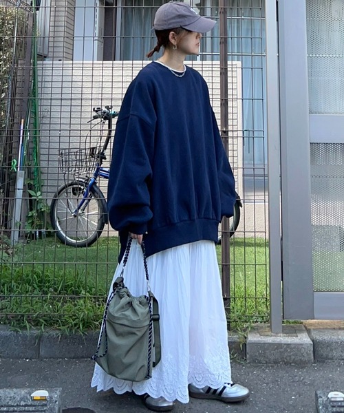 notch.（ノッチ）の「【 notch. by KR 】裏起毛ビッグスウェット（スウェット・レディース・ネイビー/オレンジ/ライトグレー/ブラック/ライトブルー/グレー・M）」の11枚目の写真