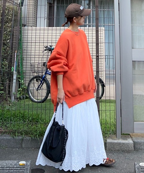 notch.（ノッチ）の「【 notch. by KR 】裏起毛ビッグスウェット（スウェット・レディース・ネイビー/オレンジ/ライトグレー/ブラック/ライトブルー/グレー・M）」の17枚目の写真