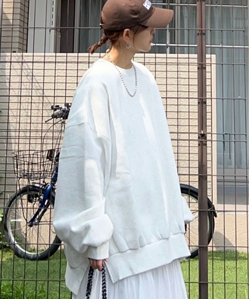 notch.（ノッチ）の「【 notch. by KR 】裏起毛ビッグスウェット（スウェット・レディース・ネイビー/オレンジ/ライトグレー/ブラック/ライトブルー/グレー・M）」の16枚目の写真