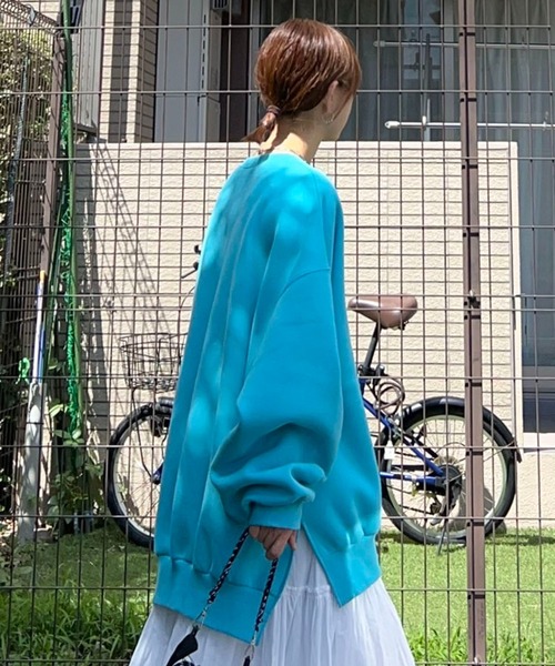 notch.（ノッチ）の「【 notch. by KR 】裏起毛ビッグスウェット（スウェット・レディース・ネイビー/オレンジ/ライトグレー/ブラック/ライトブルー/グレー・M）」の20枚目の写真