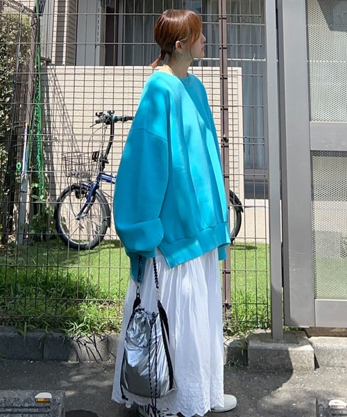 notch.（ノッチ）の「【 notch. by KR 】裏起毛ビッグスウェット（スウェット・レディース・ネイビー/オレンジ/ライトグレー/ブラック/ライトブルー/グレー・M）」の21枚目の写真