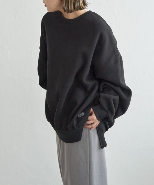 notch.（ノッチ）の「【 notch. by KR 】裏起毛ビッグスウェット（スウェット・レディース・ネイビー/オレンジ/ライトグレー/ブラック/ライトブルー/グレー・M）」の18枚目の写真