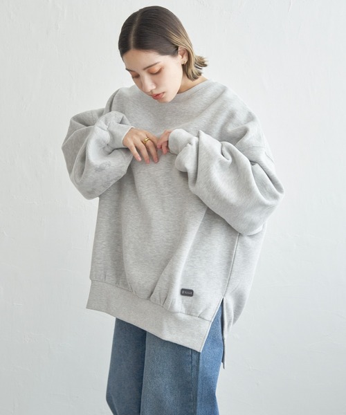 notch.（ノッチ）の「【 notch. by KR 】裏起毛ビッグスウェット（スウェット・レディース・ネイビー/オレンジ/ライトグレー/ブラック/ライトブルー/グレー・M）」の9枚目の写真