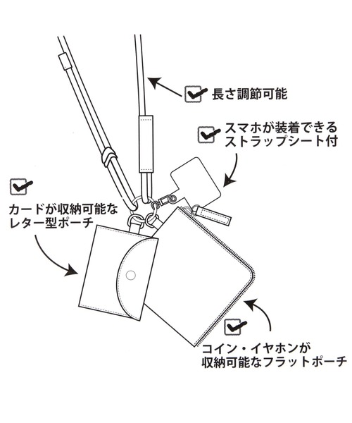 LAKOLE（ラコレ）の「クラッキングマルチショルダーストラップ / 600000（スマホグッズ・レディース・ブラック/ブラウン・FREE）」の15枚目の写真