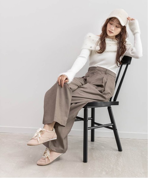 RANDA（ランダ）の「ダブルリボンロープロファイルスニーカー（スニーカー・レディース・ブラック/ピンク/ブラウン・L/LL/M/S）」の11枚目の写真