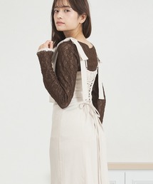 WEB限定 バックレースアップキャミワンピース