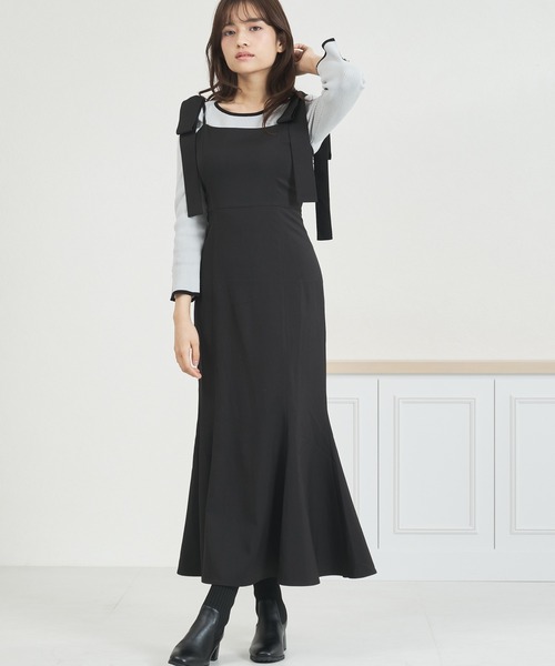 セール】WEB限定 2025秋冬新作 バックレースアップキャミワンピース