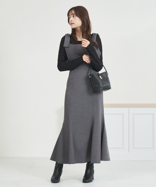 misavow セール】WEB限定 2025秋冬新作 バックレースアップキャミワンピース