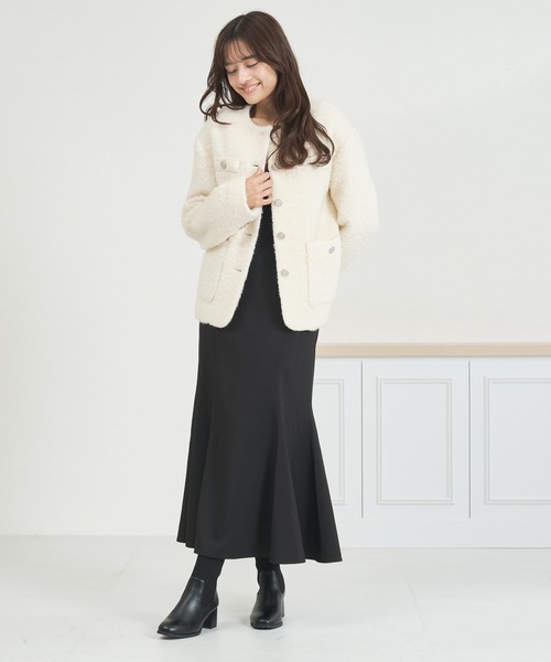 MISCH MASCH（ミッシュマッシュ）の「WEB限定 バックレースアップキャミワンピース（ジャンパースカート・レディース・グレー/ベージュ/ブラック・ﾌﾘ-）」の14枚目の写真