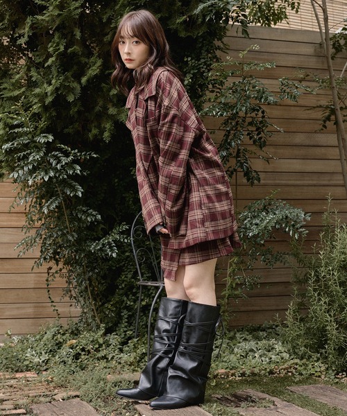 mideal（マイディール）の「lace up long boots / レースアップロングブーツ（ブーツ・レディース・ブラウン/ブラック・LARGE/MEDIUM）」の5枚目の写真