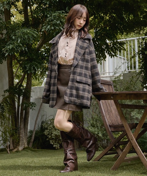 mideal（マイディール）の「lace up long boots / レースアップロングブーツ（ブーツ・レディース・ブラウン/ブラック・LARGE/MEDIUM）」の19枚目の写真