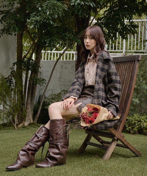mideal（マイディール）の「lace up long boots / レースアップロングブーツ（ブーツ・レディース・ブラウン/ブラック・LARGE/MEDIUM）」の13枚目の写真