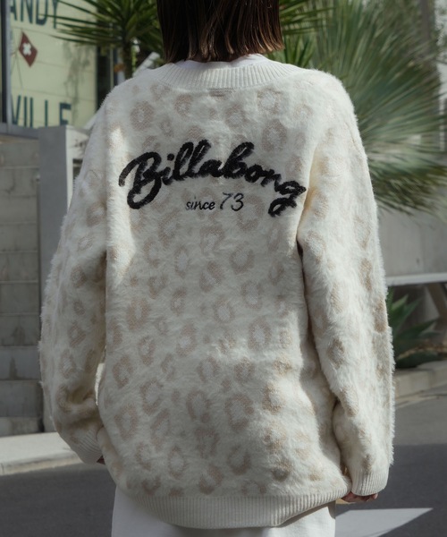 BILLABONG(ビラボン)の「BILLABONG レディース LEOPARD JQ CADI SWEA セーター 【2025年秋冬モデル】 @autumn /ビラボンヒョウ柄バックロゴ刺繍ジャガードニットカーディガン(カーディガン/ボレロ・レディース・ブラック/ブラウン系その他/アイボリー・MEDIUM)」の2枚目の写真