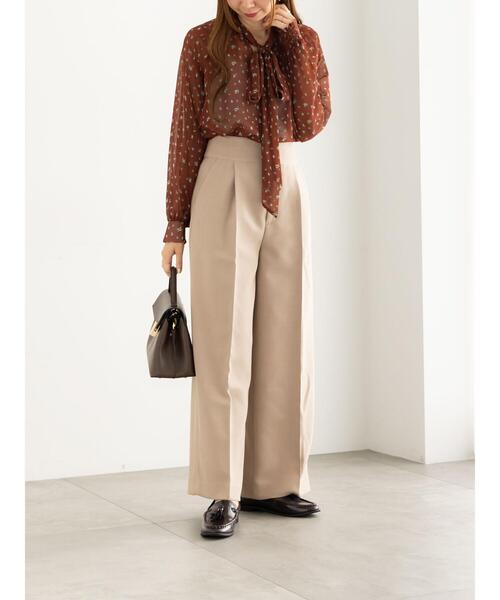 Te chichi（テチチ）の「パターンアソートシフォンボウタイブラウス《2025Autumn catalog vol.2 item》（シャツ/ブラウス・レディース・チャコールグレー/ブラック/ボルドー/ブラウン・F）」の15枚目の写真