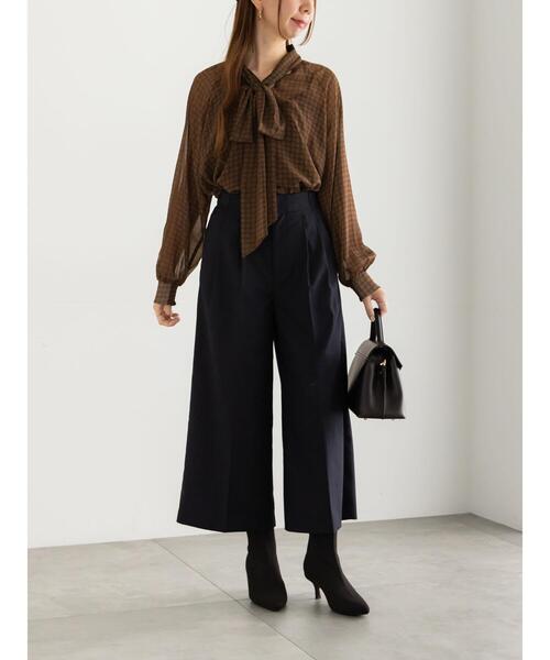 Te chichi（テチチ）の「パターンアソートシフォンボウタイブラウス《2025Autumn catalog vol.2 item》（シャツ/ブラウス・レディース・チャコールグレー/ブラック/ボルドー/ブラウン・F）」の18枚目の写真