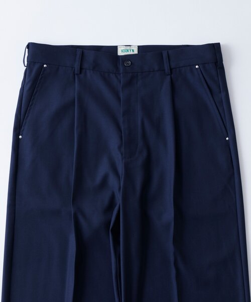 WHO'S WHO gallery（フーズフーギャラリー）の「【KOOKY’N】TRワンタックスタッズスラックス（スラックス・メンズ・ネイビー/ブラック/グレー・MEDIUM）」の9枚目の写真