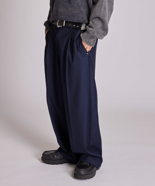 WHO'S WHO gallery（フーズフーギャラリー）の「【KOOKY’N】TRワンタックスタッズスラックス（スラックス・メンズ・ネイビー/ブラック/グレー・MEDIUM）」の13枚目の写真