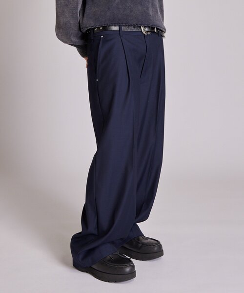 WHO'S WHO gallery（フーズフーギャラリー）の「【KOOKY’N】TRワンタックスタッズスラックス（スラックス・メンズ・ネイビー/ブラック/グレー・MEDIUM）」の14枚目の写真