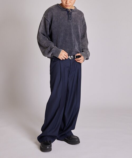 WHO'S WHO gallery（フーズフーギャラリー）の「【KOOKY’N】TRワンタックスタッズスラックス（スラックス・メンズ・ネイビー/ブラック/グレー・MEDIUM）」の15枚目の写真