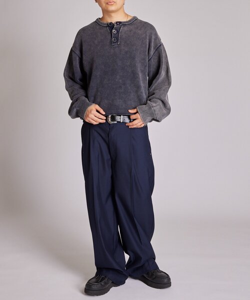 WHO'S WHO gallery（フーズフーギャラリー）の「【KOOKY’N】TRワンタックスタッズスラックス（スラックス・メンズ・ネイビー/ブラック/グレー・MEDIUM）」の16枚目の写真