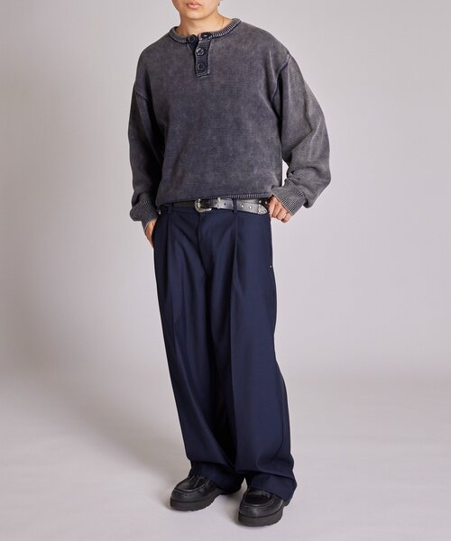 WHO'S WHO gallery（フーズフーギャラリー）の「【KOOKY’N】TRワンタックスタッズスラックス（スラックス・メンズ・ネイビー/ブラック/グレー・MEDIUM）」の17枚目の写真