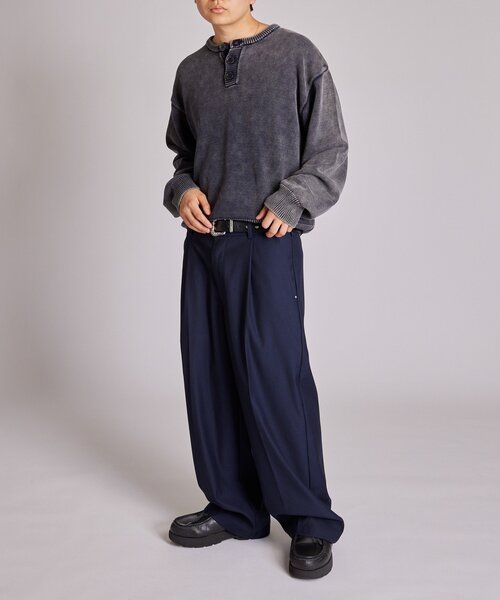 WHO'S WHO gallery（フーズフーギャラリー）の「【KOOKY’N】TRワンタックスタッズスラックス（スラックス・メンズ・ネイビー/ブラック/グレー・MEDIUM）」の18枚目の写真