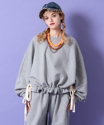 a.p.o.v.（エーピーオービー）の「a.p.o.v. クロップド変形シャーリングワイドコードオーバーサイズスウェットトレーナー（スウェット）」