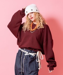 a.p.o.v.（エーピーオービー）の「a.p.o.v. クロップド変形シャーリングワイドコードオーバーサイズスウェットトレーナー（スウェット）」