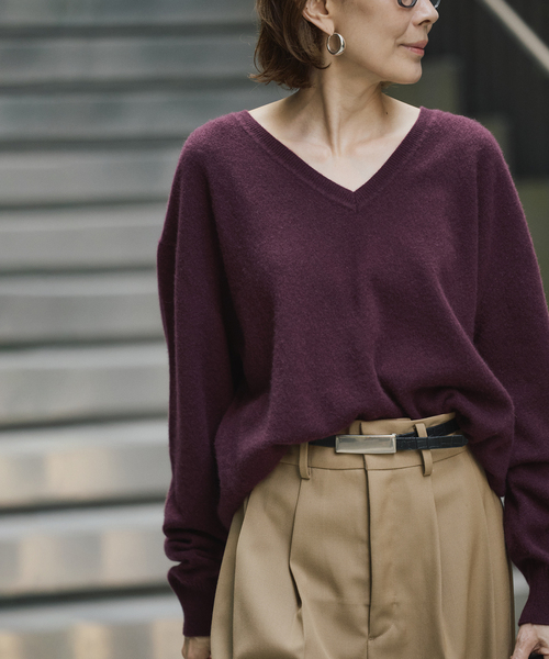VERMEIL par iena カシミヤ100% Vネックプルオーバーニット セール】Cashmere100 Vネック knit（ニット/セーター）｜VERMEIL par