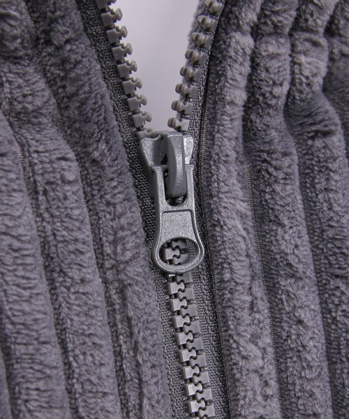 clear（クリア）の「コーデュロイ中綿アウター［大人 カジュアル 着回し力抜群］（ダウンジャケット/コート・レディース・アイボリー/ライトピンク/チャコールグレー・F）」の9枚目の写真