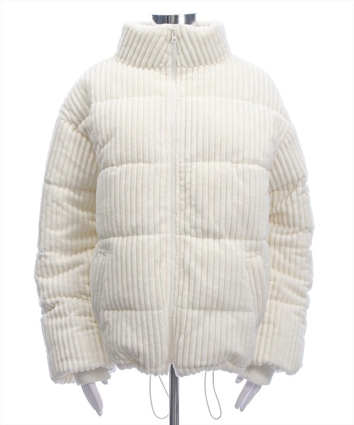 clear（クリア）の「コーデュロイ中綿アウター［大人 カジュアル 着回し力抜群］（ダウンジャケット/コート・レディース・アイボリー/ライトピンク/チャコールグレー・F）」の4枚目の写真