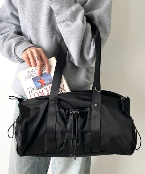 THE NORTH FACE(ザノースフェイス)の「国内未発売 THE NORTH FACE(ザ・ノースフェイス)/軽量 ショルダートートバッグ ダッフルバッグ/BONNEY DUFFLE BAG S(ショルダーバッグ・レディース・ピンク/グレー/ブラック系その他/クリーム/ブラック・FREE)」の16枚目の写真