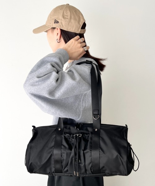 THE NORTH FACE(ザノースフェイス)の「国内未発売 THE NORTH FACE(ザ・ノースフェイス)/軽量 ショルダートートバッグ ダッフルバッグ/BONNEY DUFFLE BAG S(ショルダーバッグ・レディース・ピンク/グレー/ブラック系その他/クリーム/ブラック・FREE)」の18枚目の写真