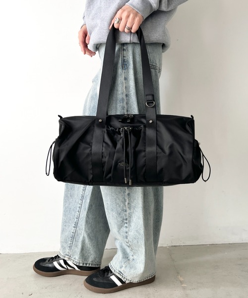 THE NORTH FACE(ザノースフェイス)の「国内未発売 THE NORTH FACE(ザ・ノースフェイス)/軽量 ショルダートートバッグ ダッフルバッグ/BONNEY DUFFLE BAG S(ショルダーバッグ・レディース・ピンク/グレー/ブラック系その他/クリーム/ブラック・FREE)」の20枚目の写真