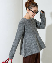 FREAK'S STORE（フリークスストア）の「限定展開　モヘア タッチ シャギー ニット ペプラム プルオーバー（ニット/セーター）」