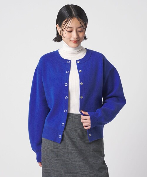 A DAY IN THE LIFE UNITED ARROWS(アデイインザライフユナイテッドアローズ)の「スウェットライク 2WAY カーディガン <A DAY IN THE LIFE>(カーディガン/ボレロ・レディース・ダークグレー/マスタード/コバルトブルー/オフホワイト・FREE)」の3枚目の写真