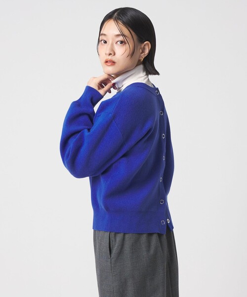 A DAY IN THE LIFE UNITED ARROWS(アデイインザライフユナイテッドアローズ)の「スウェットライク 2WAY カーディガン <A DAY IN THE LIFE>(カーディガン/ボレロ・レディース・ダークグレー/マスタード/コバルトブルー/オフホワイト・FREE)」の6枚目の写真