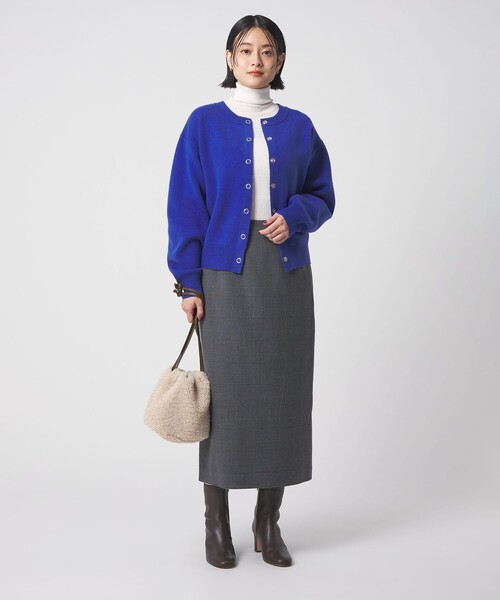 A DAY IN THE LIFE UNITED ARROWS(アデイインザライフユナイテッドアローズ)の「スウェットライク 2WAY カーディガン <A DAY IN THE LIFE>(カーディガン/ボレロ・レディース・ダークグレー/マスタード/コバルトブルー/オフホワイト・FREE)」の7枚目の写真