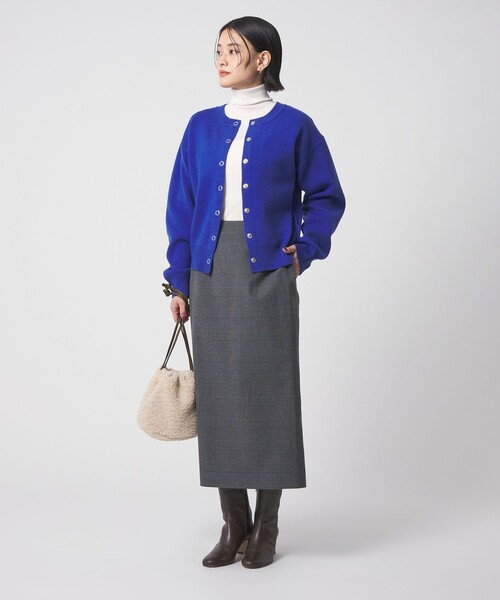 A DAY IN THE LIFE UNITED ARROWS(アデイインザライフユナイテッドアローズ)の「スウェットライク 2WAY カーディガン <A DAY IN THE LIFE>(カーディガン/ボレロ・レディース・ダークグレー/マスタード/コバルトブルー/オフホワイト・FREE)」の8枚目の写真