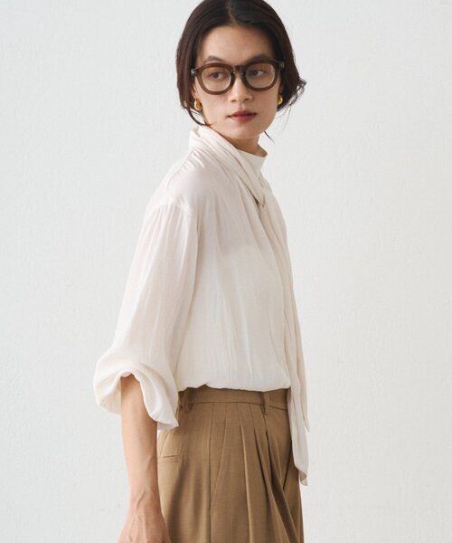 Loungedressラウンジドレス 新品 ボウタイブラウス パールボタン セール】ボウタイブラウス（シャツ/ブラウス）｜LOUNGEDRESS（ラウンジ