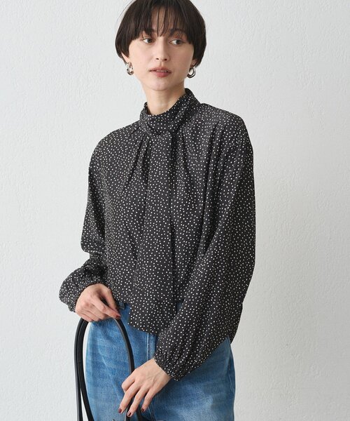 Loungedressラウンジドレス 新品 ボウタイブラウス パールボタン セール】ボウタイブラウス（シャツ/ブラウス）｜LOUNGEDRESS（ラウンジ