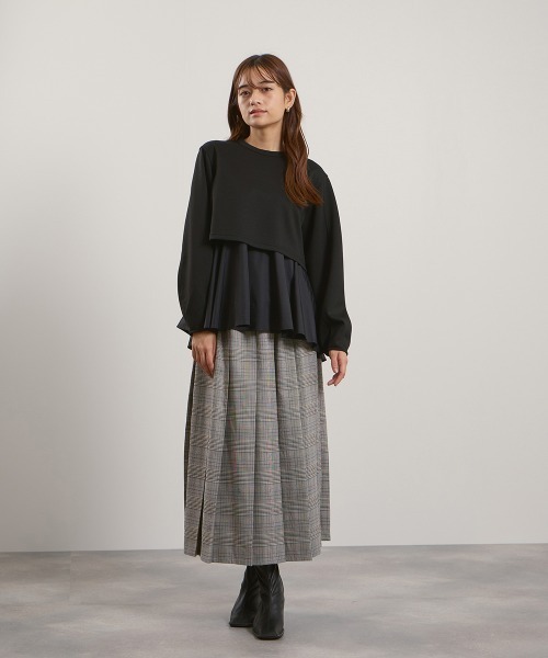 QUEENS COURT(クイーンズコート)の「ダンボールレイヤードライクプルオーバー≪手洗い可能≫(ニット/セーター・レディース・ライトグレー/ピンク/ブラック・M)」の20枚目の写真