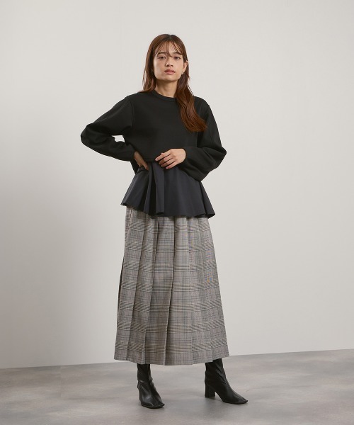 QUEENS COURT(クイーンズコート)の「ダンボールレイヤードライクプルオーバー≪手洗い可能≫(ニット/セーター・レディース・ライトグレー/ピンク/ブラック・M)」の21枚目の写真