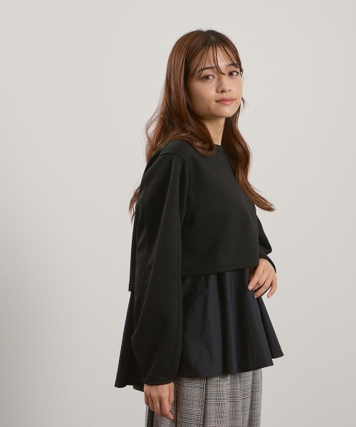 QUEENS COURT(クイーンズコート)の「ダンボールレイヤードライクプルオーバー≪手洗い可能≫(ニット/セーター・レディース・ライトグレー/ピンク/ブラック・M)」の19枚目の写真