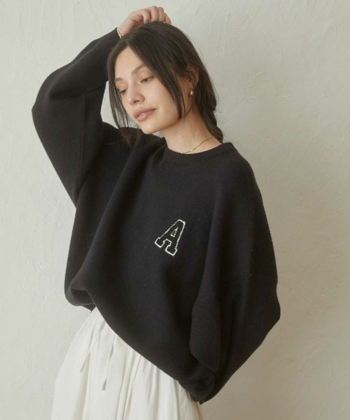 ACYM(アシーム)の「A logo sweat ニット(ニット/セーター・レディース・アイボリー/ブラック/グレー・FREE)」の20枚目の写真