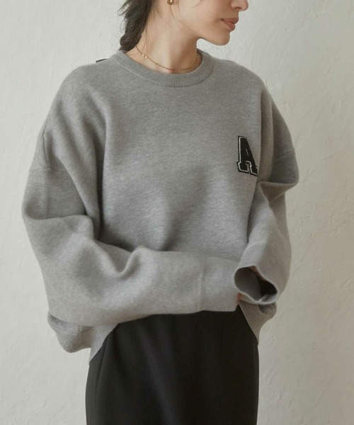 ACYM(アシーム)の「A logo sweat ニット(ニット/セーター・レディース・アイボリー/ブラック/グレー・FREE)」の17枚目の写真
