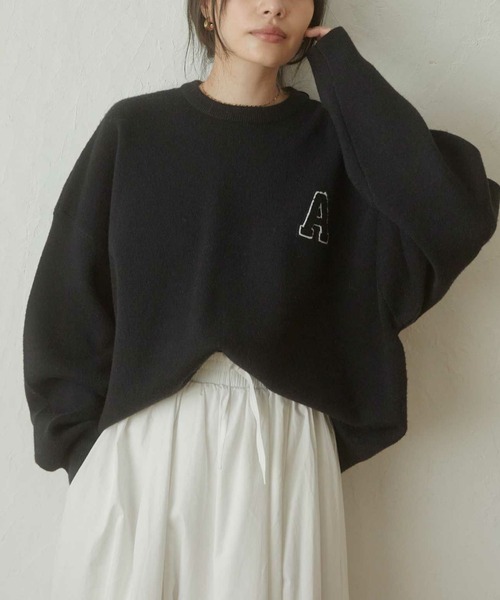 ACYM(アシーム)の「A logo sweat ニット(ニット/セーター・レディース・アイボリー/ブラック/グレー・FREE)」の21枚目の写真