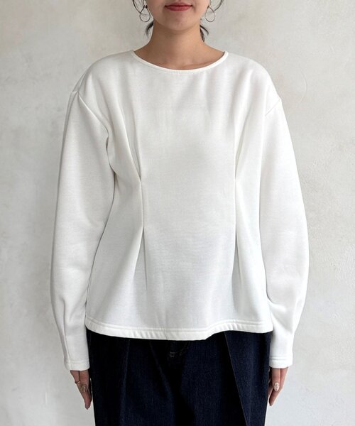 Chez toi(シェトワ)の「裏起毛タックペプラムプルオーバー(Tシャツ/カットソー・レディース・ブラウン/オフホワイト/ブラック・FREE)」の14枚目の写真