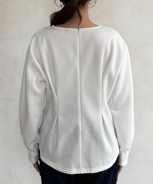 Chez toi(シェトワ)の「裏起毛タックペプラムプルオーバー(Tシャツ/カットソー・レディース・ブラウン/オフホワイト/ブラック・FREE)」の15枚目の写真